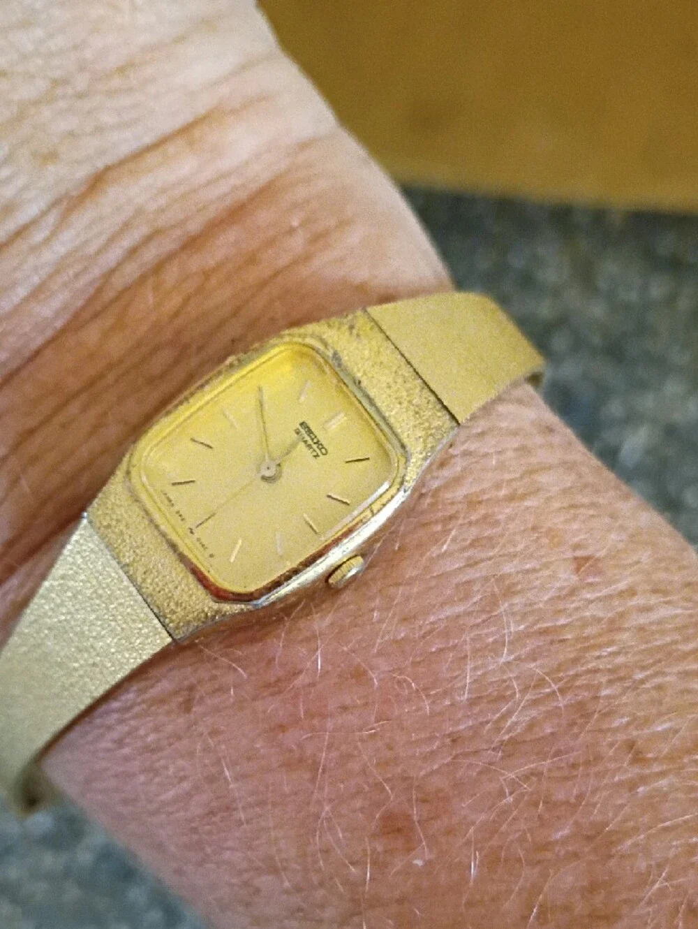 Seiko Gold Tone Ladies Slim Bracelet Watch